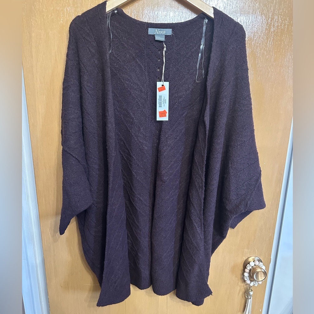 Natural Reflections Deep Purple Knit Cardigan